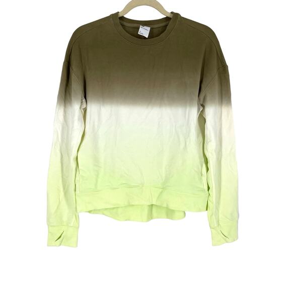 All In Motion Cotton Knit Athletic Sweatshirt Ombre Green Women's Size XS NWT - Picture 8 of 9